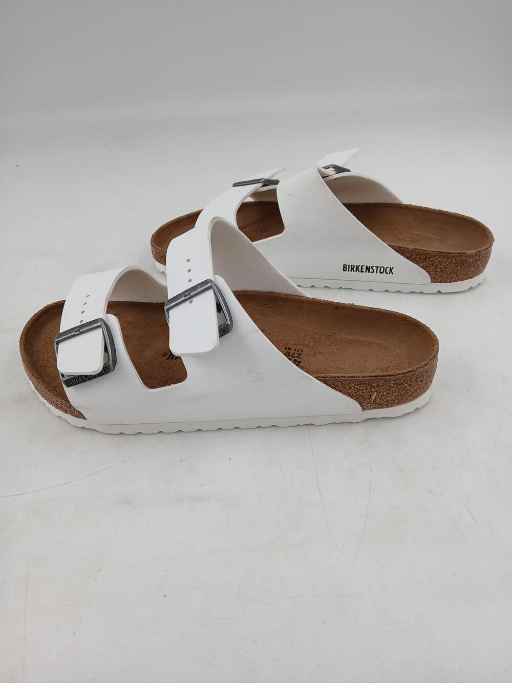 Birkenstock Arizona Shoes Mens Size 9 White Slide Sandals Arch Support Germany